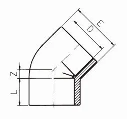 KOLANKO PVC 45' KW/KW